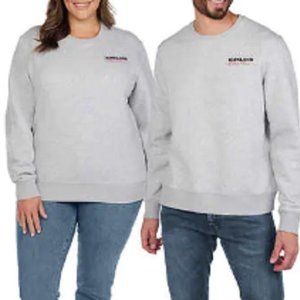 NWT Kirkland Signature Unisex Logo Crewneck Gray Mens XL Ladies XXL